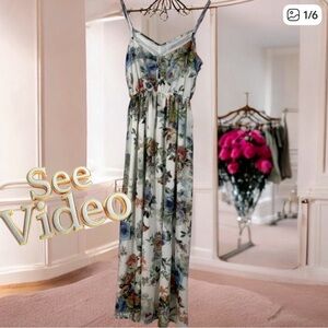 👛 (ANY 2/$30)BRIDGE Spaghetti Strap Maxi Floral Sundress